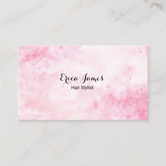 ピンクウォーター美しいサロン名刺 名刺 (正面)