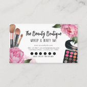 ピンクウォーター美しいメイクアップアーティストビジネス ロイヤリティカード (正面)