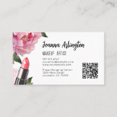 ピンクウォーター美しいメイクアップアーティスト 名刺 (裏面)