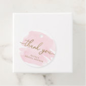 ピンクウォーター色ありがとうメッセージカード フェイバータグ (インサイチュ)