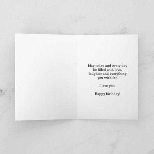 ピンクウォーター色と金ゴールドグリッター18誕生日 カード (内部)