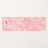 ピンクウォーター色のスタイリッシュイニシャル ヨガマット (正面(横))