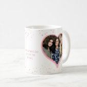 ピンクウォーター色のハートシンプルフォトミニマリスト コーヒーマグカップ (正面右)