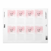 ピンクウォーター色の女の子の赤ちゃんシャワーブック ラベル (フルシート)