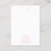 ピンクウォーター色グリッターイヤリングジュエリー表示 名刺 (裏面)