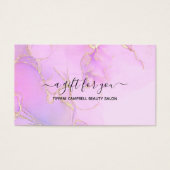 ピンクウォーター色グリッターギフト券 (正面)