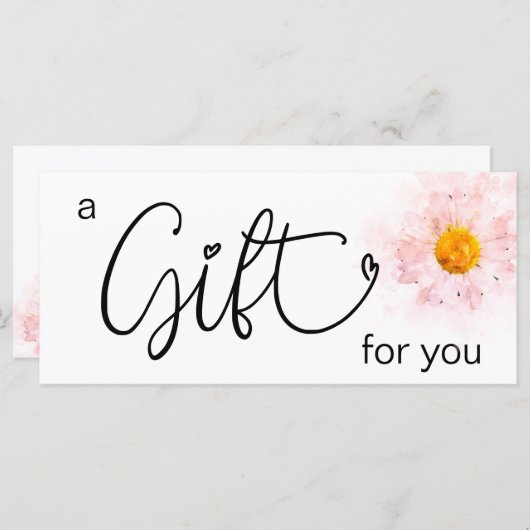 *~*ピンクウォーター色デイジーハートミニマリストガーリー (正面/裏面)