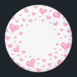 ピンクウォーター色ハートマグネット マグネット<br><div class="desc">PInk水色ハート。</div>