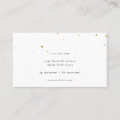 ピンクウォーター色ハート金ゴールド星 名刺 (裏面)