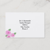 ピンクウォーター色バラオフィスアポイントメントカード 予約カード (裏面)