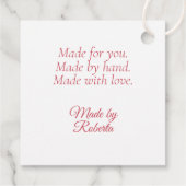 ピンクウォーター色バラ列ラベル フェイバータグ (裏面)