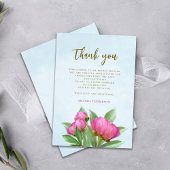 ピンクウォーター色フローラありがとう サンキューカード