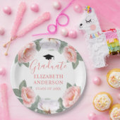 ピンクウォーター色フローラクラスのパーティー ペーパープレート (パーティー)