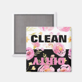 ピンクウォーター色フローラクリーン汚れ食洗機 マグネット (正面/裏面)