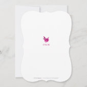 ピンクウォーター色フローラシノイセリーブライダルシャワー 招待状 (裏面)