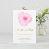 ピンクウォーター色フローラスパサロンギフト証明書 (スタンド正面)