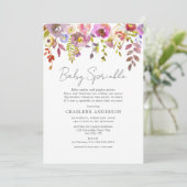 ピンクウォーター色フローラベビー散布 招待状 (スタンド正面)