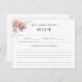 ピンクウォーター色フローラレシピカード エンクロージャーカード (正面/裏面)