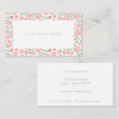 ピンクウォーター色フローラ名刺 名刺 (正面/裏面)