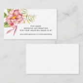 ピンクウォーター色フローラ結婚のウェブサイト 名刺 (正面/裏面)