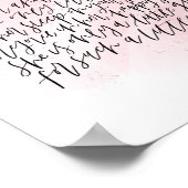 ピンクウォーター色小さな女の子子供部屋ポスター ポスター (角)