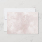 ピンクウォーター色抽象芸術結婚式RSVP 出欠カード (裏面)