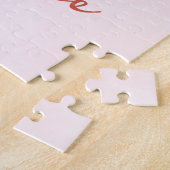 ピンクウォーター色金ゴールドコイ魚のフローラ パーソナライズされた ジグソーパズル (側面)