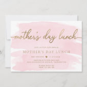 ピンクウォーター色金ゴールドマザーズデイランチ 招待状 (正面)