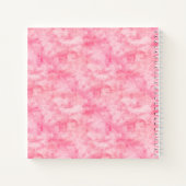 ピンクウォーター色金ゴールド平和サインハート ノートブック (裏面)