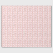 ピンクウォーター色金ゴールド平和サインハート ラッピングペーパー (フラット)