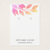 ピンクウォーター色QRコードイヤリング表示カード (正面)