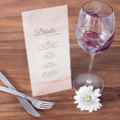 ピンクウォーター金ゴールドタイプのディナー&ドリンクメニュー メニュー