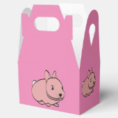 ピンクウサギ付きパーティー特典ボックスデザイン フェイバーボックス (オープン)