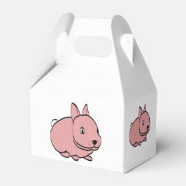 ピンクウサギ付きホワイトパーティーお気に入りデザイン フェイバーボックス