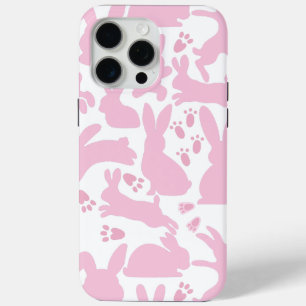 ピンクウサギ模様 iPhone 15 PRO MAXケース