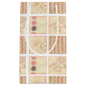 ピンクウッドブロックスケッチズバイチャリティリアザリス スモールペーパーバッグ (正面)