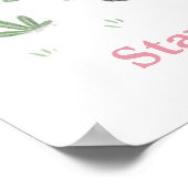 ピンクウッドランドチーキーキツネよくはしゃぐドードル動物 ポスター (角)