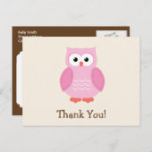 ピンクウッドランドフクロウ ポストカード (正面/裏面)