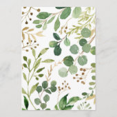 ピンクウッドランドフローラベビーシャワーアドバイスカード アドバイスカード (裏面)