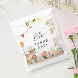 ピンクウッドランド誕生日パーティー フェイバーバッグ