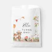 ピンクウッドランド誕生日パーティー フェイバーバッグ (正面)