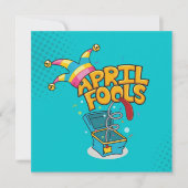 ピンクエイプリルフールズデイホリデーカード シーズンカード (正面)