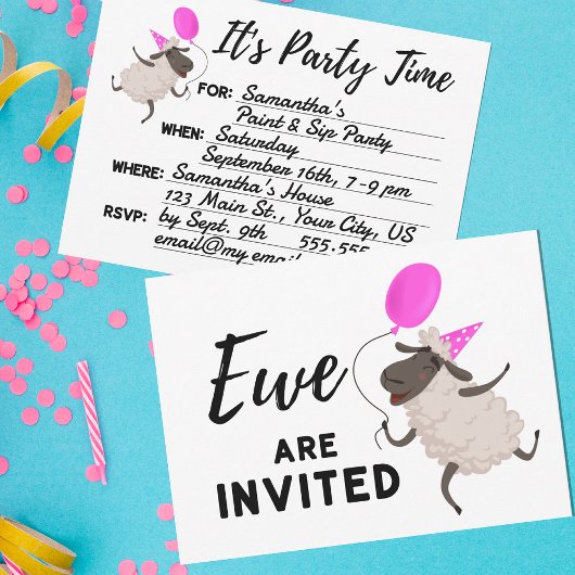 ピンクエウェ招待されアすべての行事パーティー 招待状