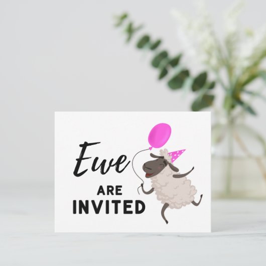 ピンクエウェ招待されアすべての行事パーティー 招待状 (スタンド正面)