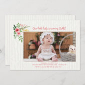 ピンクエクスプレッションフォト招待状 招待状 (正面/裏面)