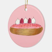 ピンクエクレフランスのーショックスパティシリーベーキングパティスリー セラミックオーナメント (左)