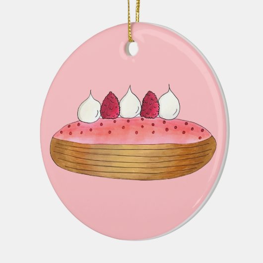 ピンクエクレフランスのーショックスパティシリーベーキングパティスリー セラミックオーナメント (左)