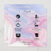 ピンクエステティックジュエリー気に サンキューカード (正面/裏面)