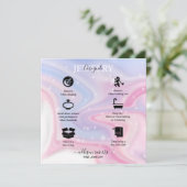 ピンクエステティックジュエリー気に サンキューカード (スタンド正面)