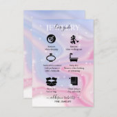 ピンクエステティックジュエリー気に サンキューカード (正面/裏面)